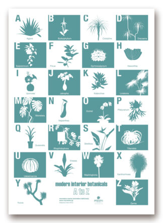PRINTS PLANTSポスター "modern interior botanicals   A to Z "