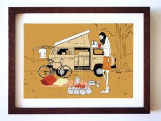 UNCLE RINNE フレーム付きアートプリント -- A cup of coffee in the morning