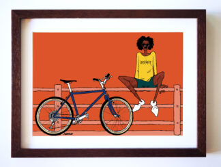 UNCLE RINNE フレーム付きアートプリント -- Atman and old mtb