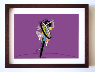 UNCLE RINNE フレーム付きアートプリント -- Atman wheelie