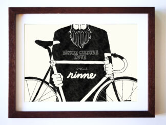 UNCLE RINNE フレーム付きアートプリント -- BICYCLE CULTURE LOVE