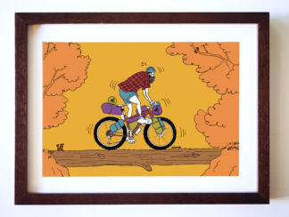 UNCLE RINNE フレーム付きアートプリント -- Balance is also important when overcoming difficulties