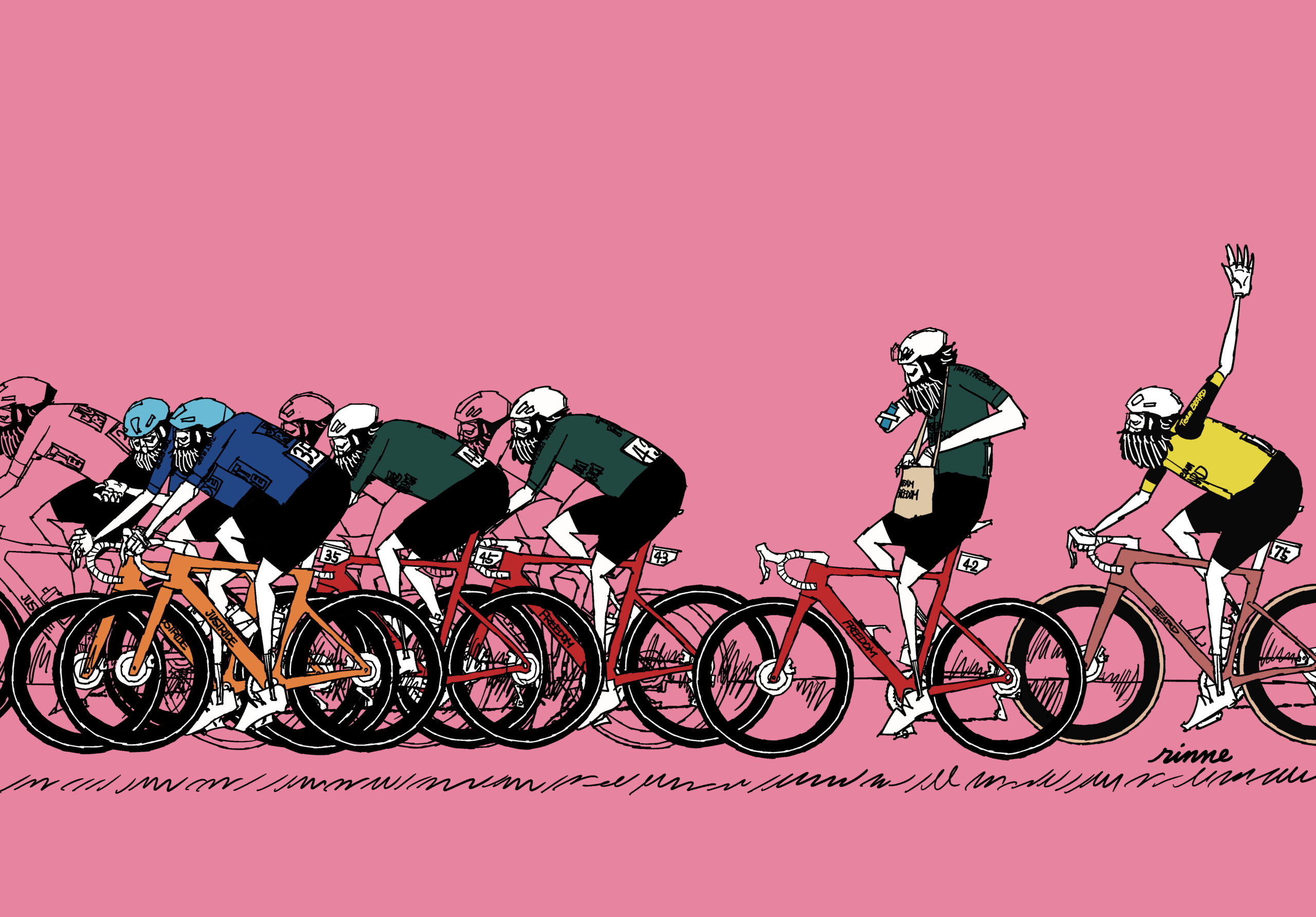 UNCLE RINNE フレーム付きアートプリント --  Beautiful Peloton series3