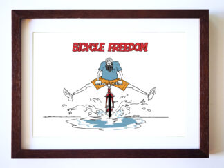 UNCLE RINNE フレーム付きアートプリント -- Bicycle Freedom