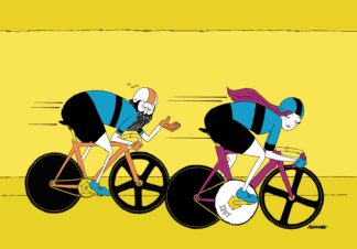 UNCLE RINNE フレーム付きアートプリント -- Bigger Is stronger