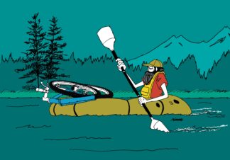 UNCLE RINNE フレーム付きアートプリント -- Bikerafting