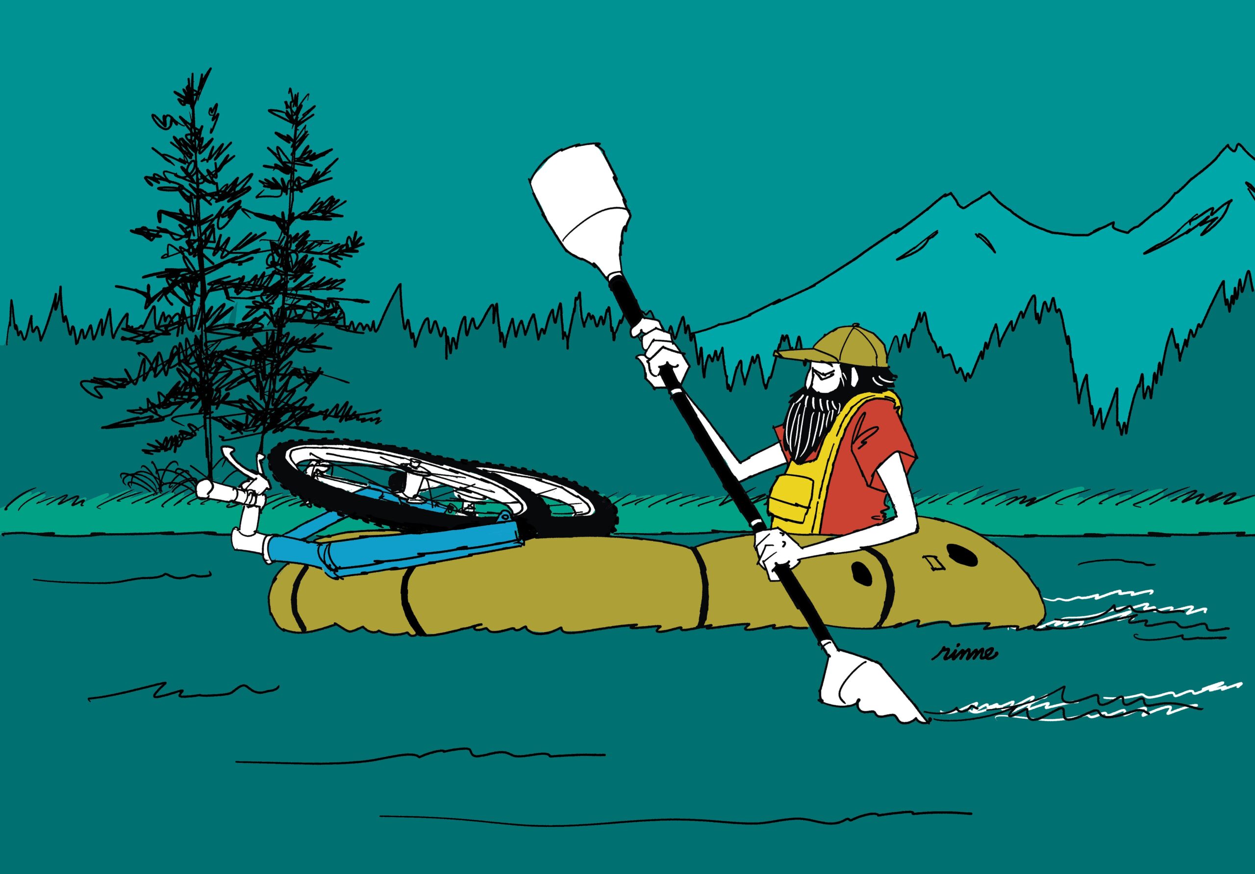 UNCLE RINNE フレーム付きアートプリント -- Bikerafting