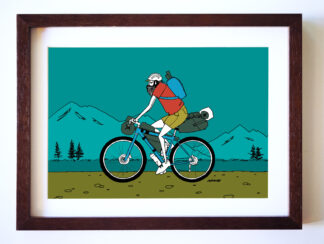 UNCLE RINNE フレーム付きアートプリント -- Bikerafting bike