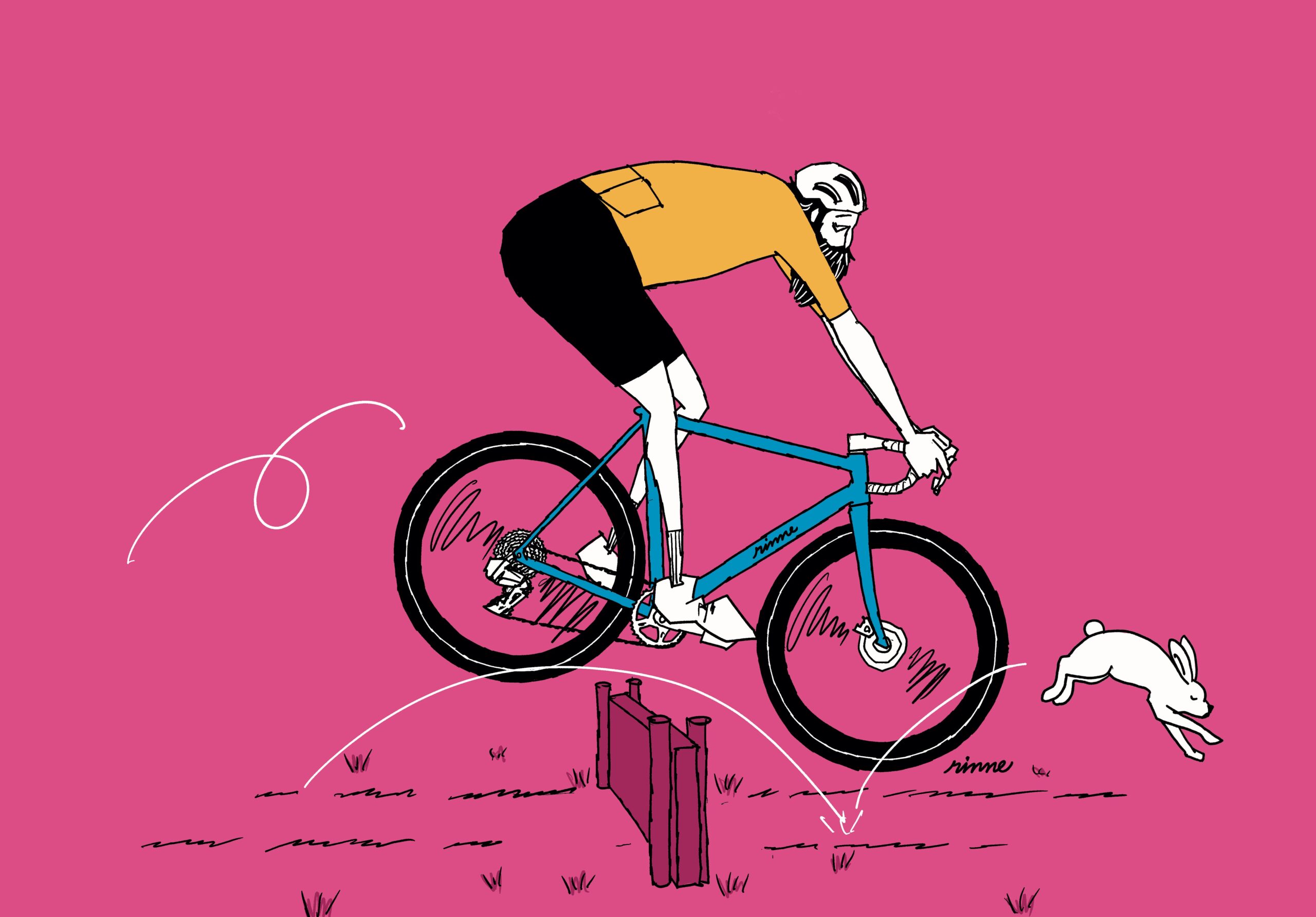 UNCLE RINNE フレーム付きアートプリント -- Bunny hop