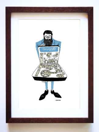 UNCLE RINNE フレーム付きアートプリント -- Campagnolo 50th Anniversary