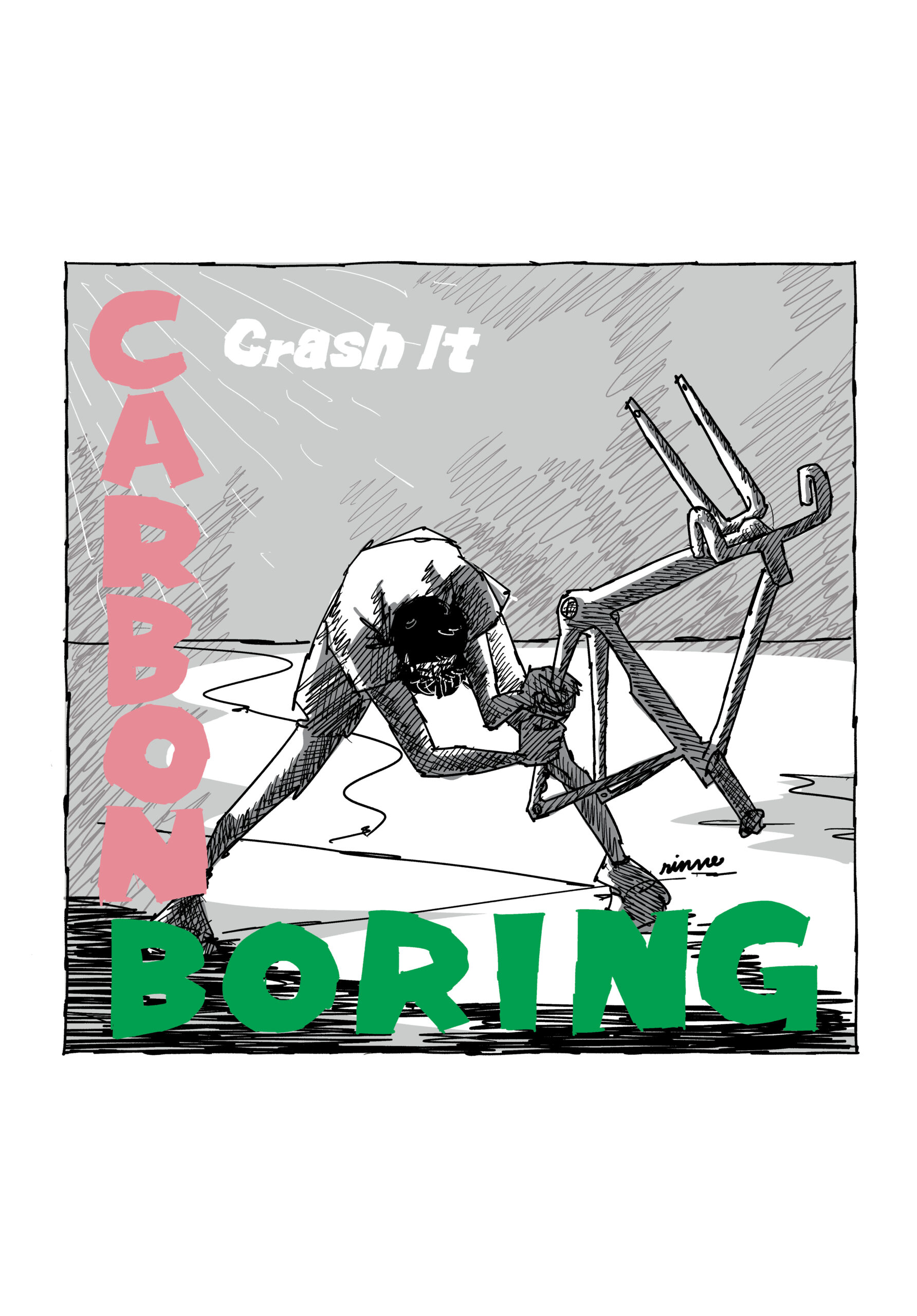 rinne　フレーム付きアートプリント --  Carbon boring