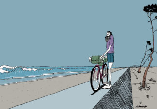 UNCLE RINNE フレーム付きアートプリント --  Coastline of Miyagi