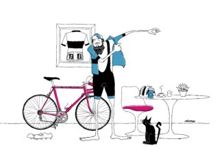 UNCLE RINNE フレーム付きアートプリント -- Coffee before the ride