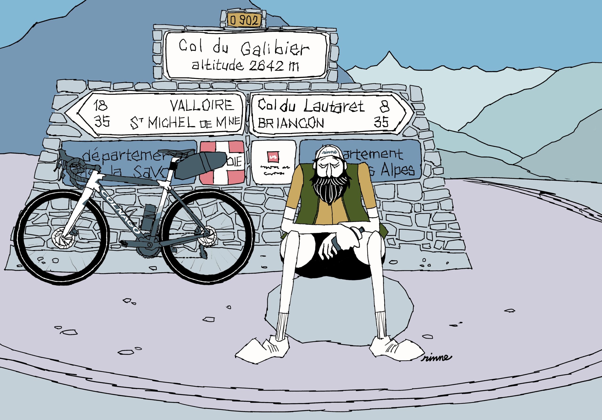 UNCLE RINNE フレーム付きアートプリント -- Col du Galibier