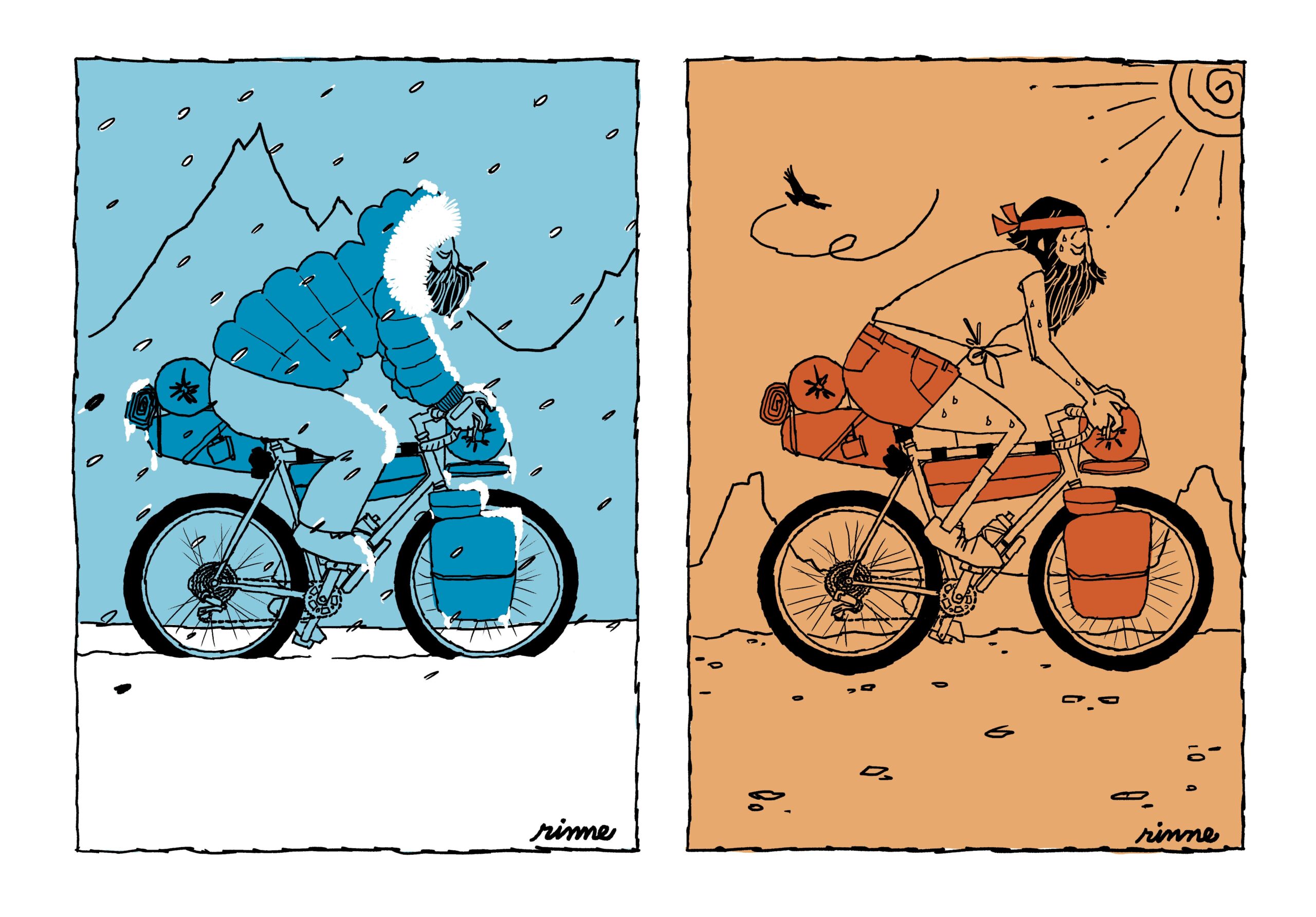 UNCLE RINNE フレーム付きアートプリント -- Cool Or Hot