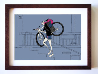 UNCLE RINNE フレーム付きアートプリント -- Urban cyclo crosser