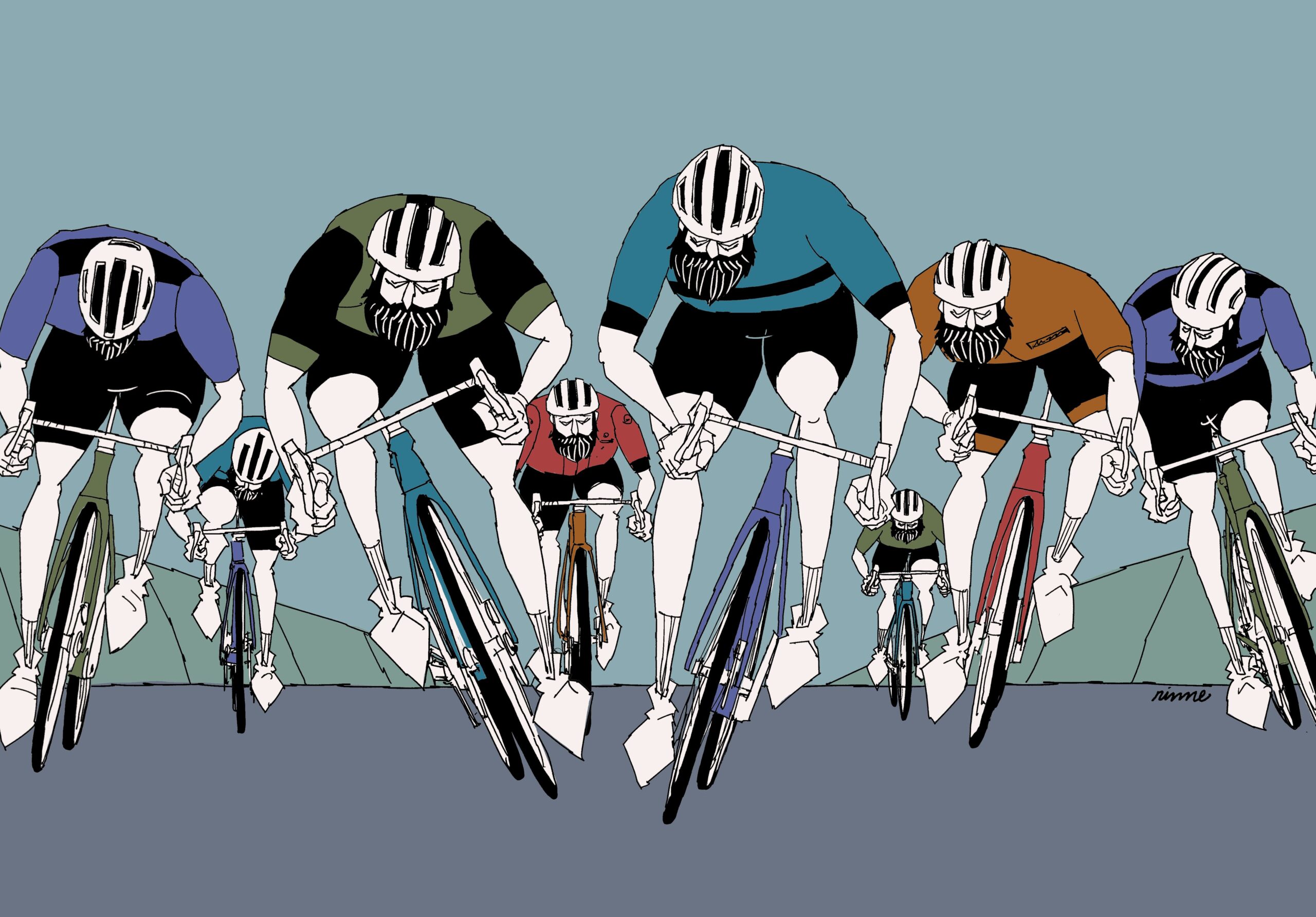 UNCLE RINNE フレーム付きアートプリント -- Dancing heroes