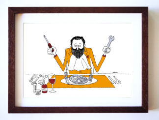 UNCLE RINNE フレーム付きアートプリント -- Dinner