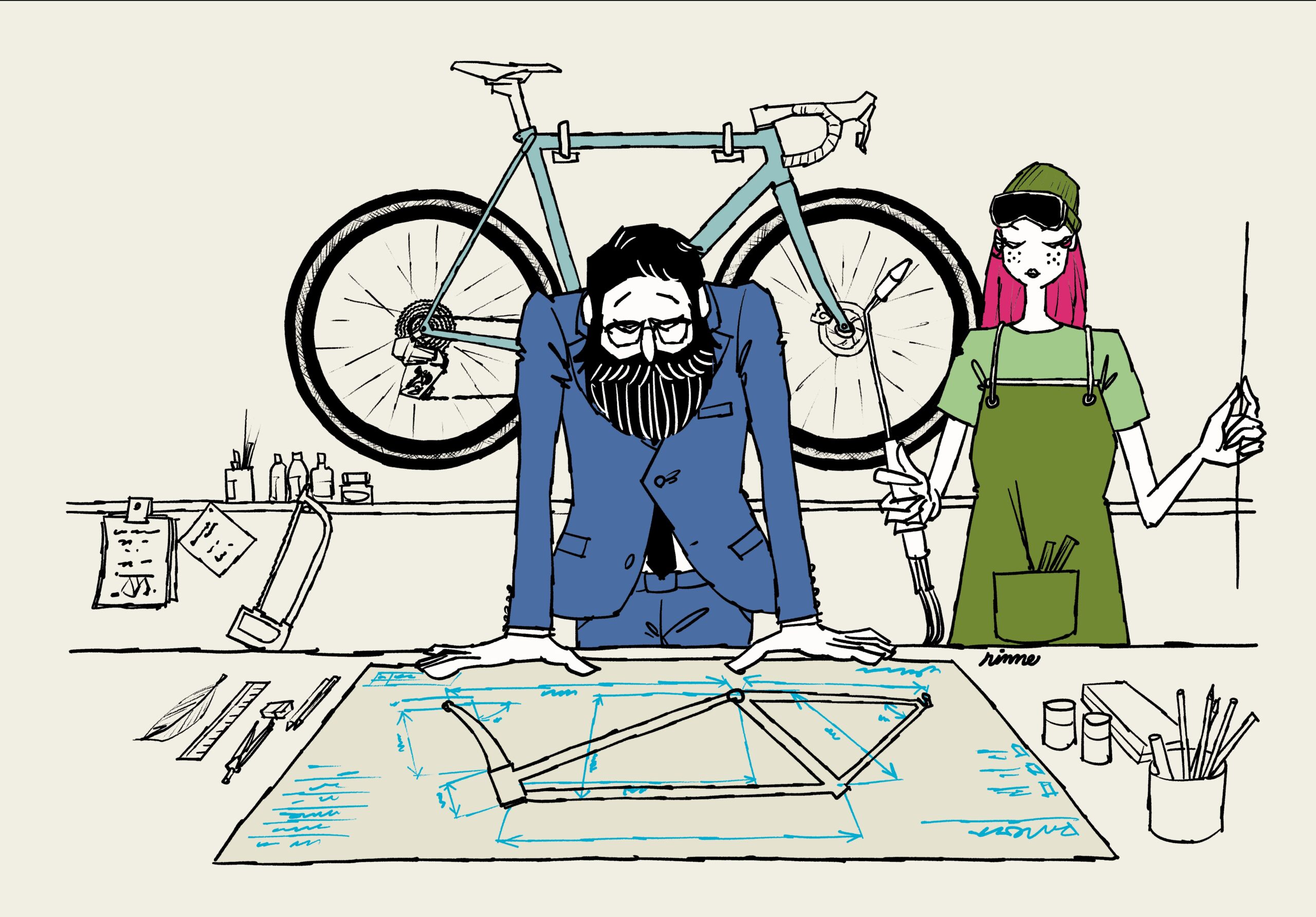 UNCLE RINNE フレーム付きアートプリント -- Frame builders UNCLE RINNE and sara