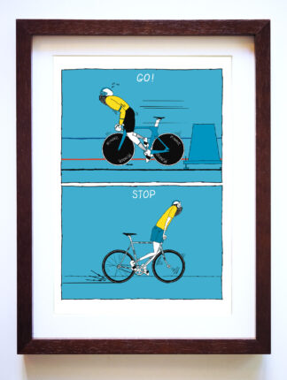 UNCLE RINNE フレーム付きアートプリント -- Go! and stop