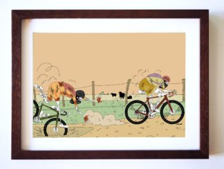 UNCLE RINNE フレーム付きアートプリント -- Gravel Race