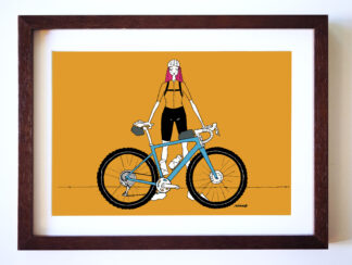 UNCLE RINNE フレーム付きアートプリント -- Gravel bike style rece
