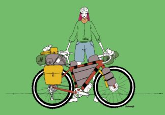 UNCLE RINNE フレーム付きアートプリント -- Gravel bike style tour