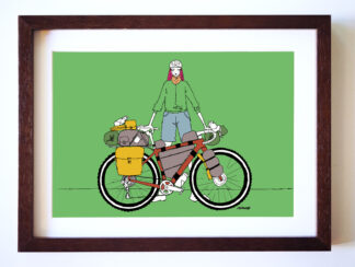 UNCLE RINNE フレーム付きアートプリント -- Gravel bike style tour