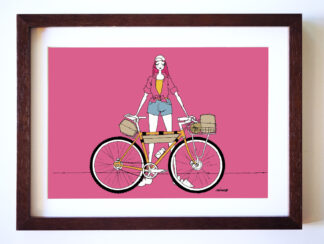 UNCLE RINNE フレーム付きアートプリント -- Graver bike style casual