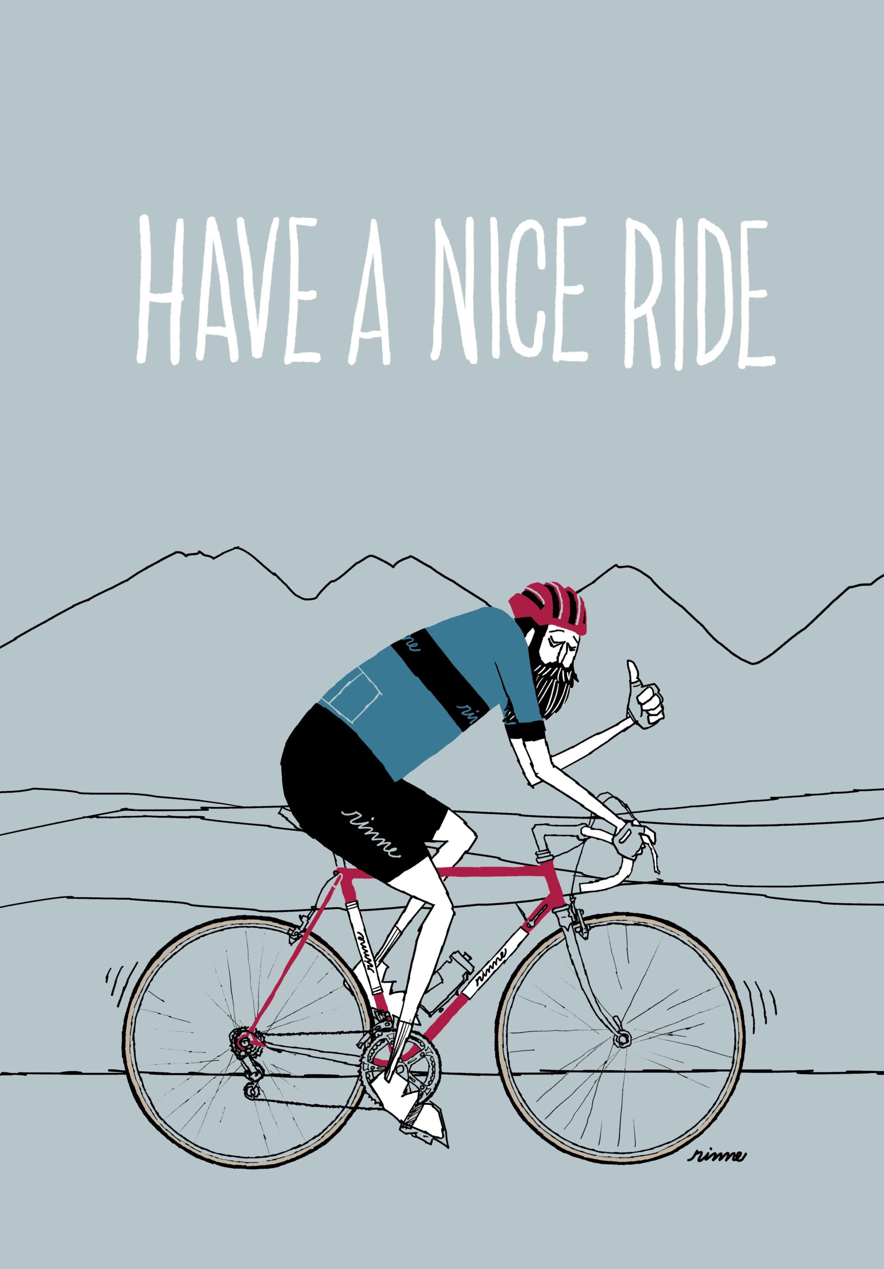 UNCLE RINNE フレーム付きアートプリント -- Have a nice ride