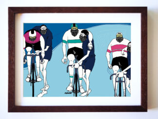 UNCLE RINNE フレーム付きアートプリント -- Keirin concentration