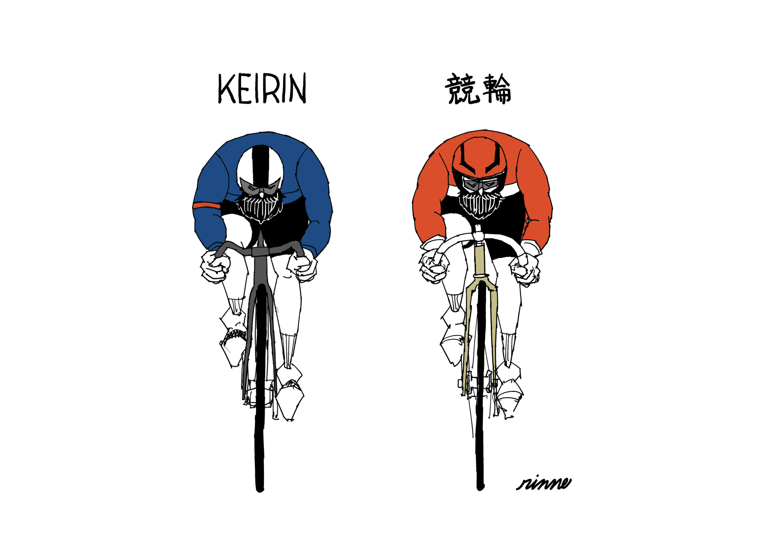 rinne　フレーム付きアートプリント --  Keirin vs J keirin F