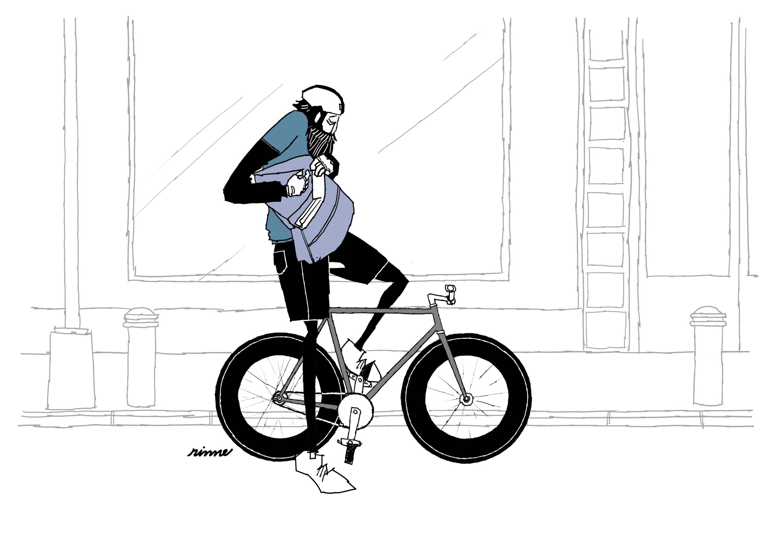 UNCLE RINNE フレーム付きアートプリント -- Messenger Bag