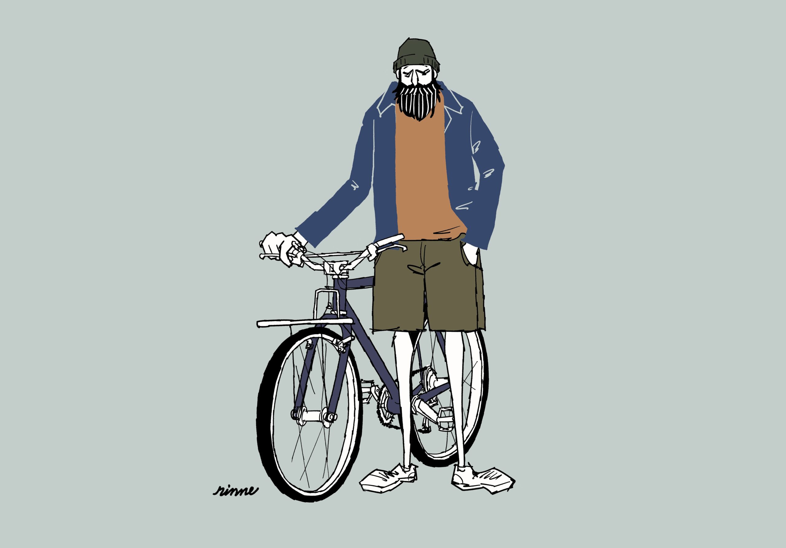 UNCLE RINNE フレーム付きアートプリント -- Old mtb style