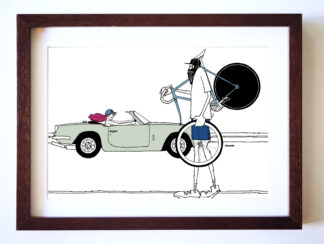 UNCLE RINNE フレーム付きアートプリント -- Pist UNCLE RINNE & Triumph Sara