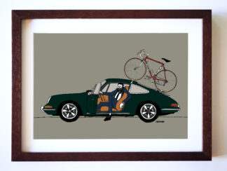 UNCLE RINNE フレーム付きアートプリント -- PORSCHE911(901) & COLNAGO