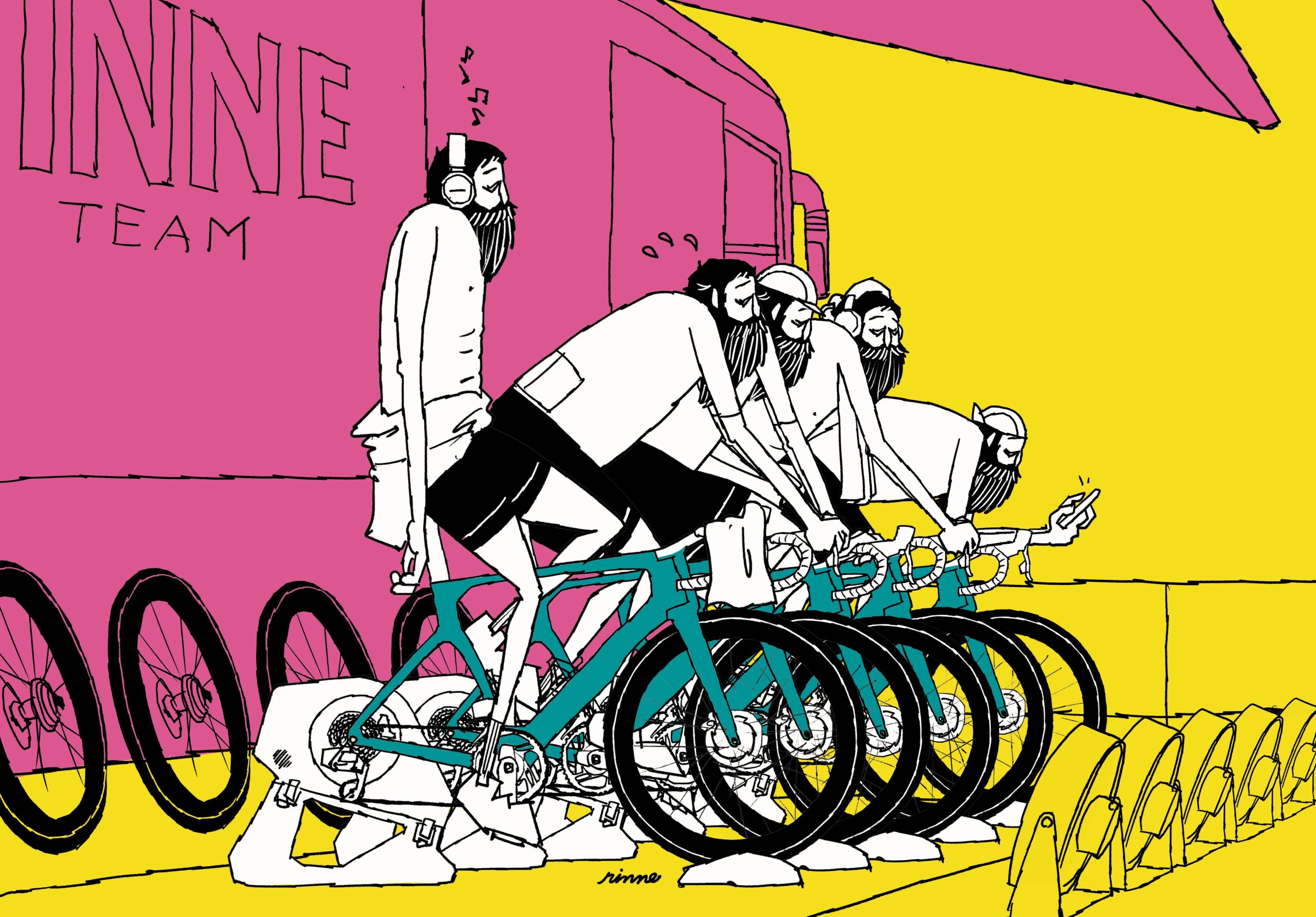 UNCLE RINNE フレーム付きアートプリント -- Pre-race warmup