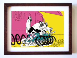 UNCLE RINNE フレーム付きアートプリント -- Pre-race warmup