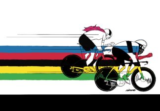 UNCLE RINNE フレーム付きアートプリント -- Rainbow Gale