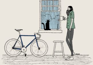 UNCLE RINNE フレーム付きアートプリント -- Rainy Day