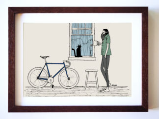 UNCLE RINNE フレーム付きアートプリント -- Rainy Day