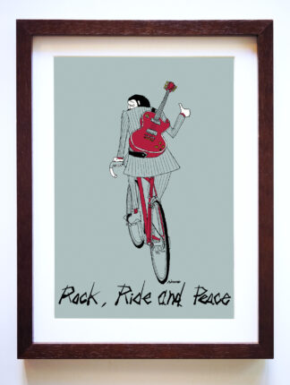 UNCLE RINNE フレーム付きアートプリント -- Rock , Ride And Peace 2
