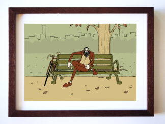 UNCLE RINNE フレーム付きアートプリント -- Saturday In The Park