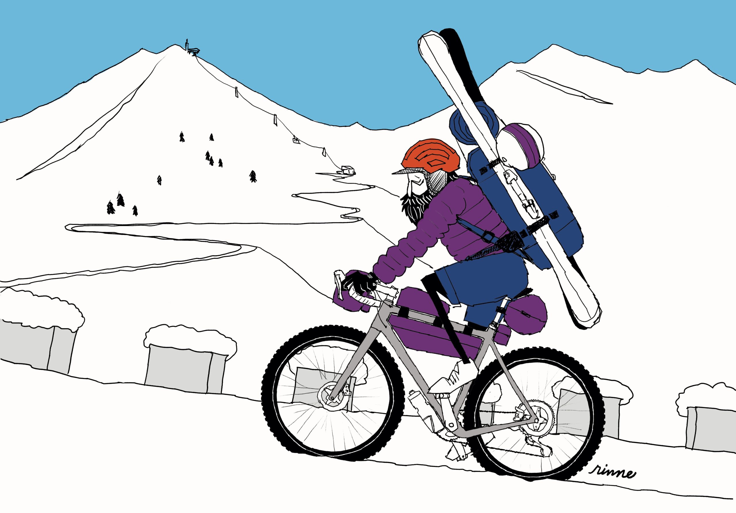 UNCLE RINNE フレーム付きアートプリント -- Snow wonderland