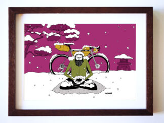 UNCLE RINNE フレーム付きアートプリント -- Snowy morning