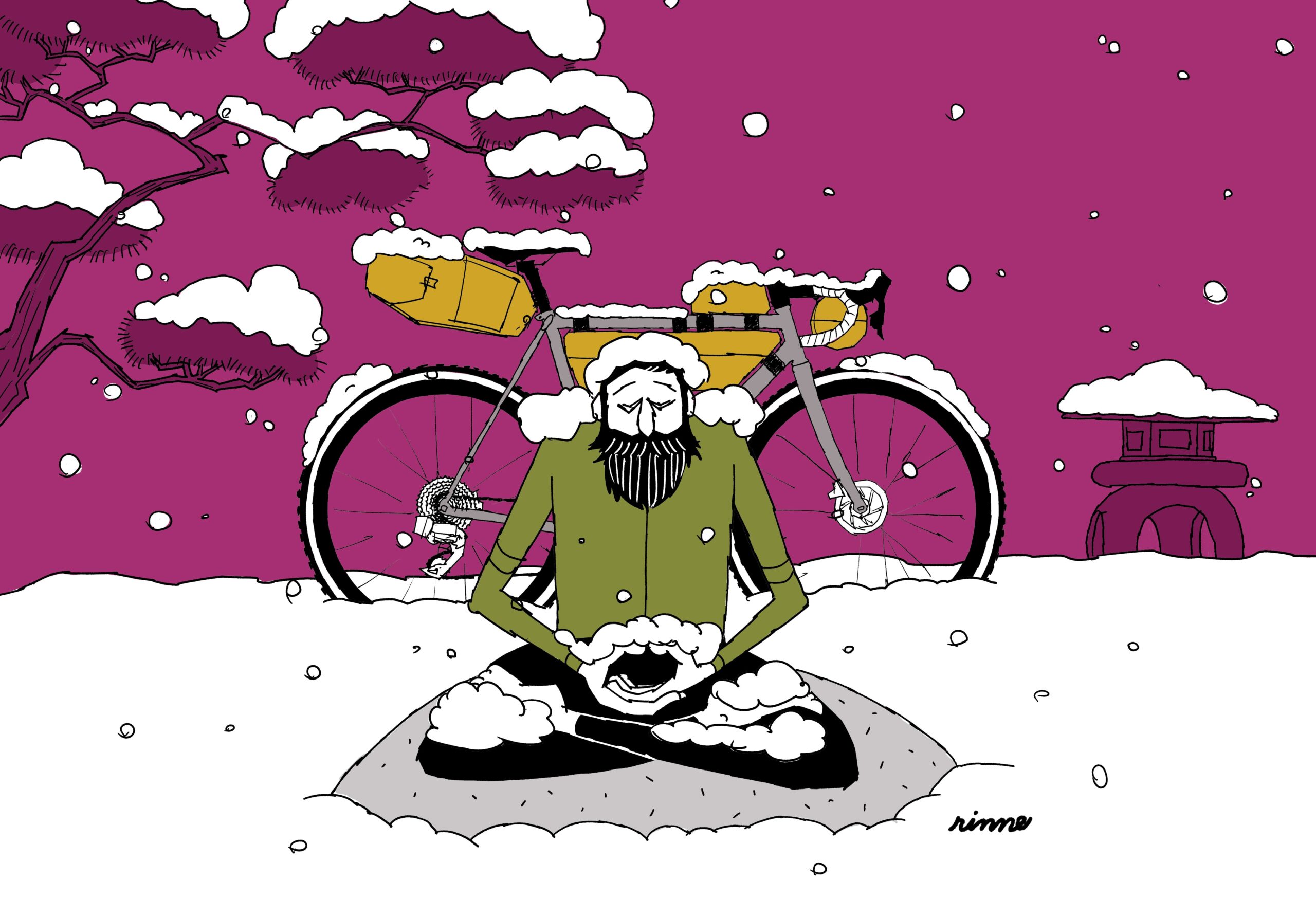 UNCLE RINNE フレーム付きアートプリント -- Snowy morning