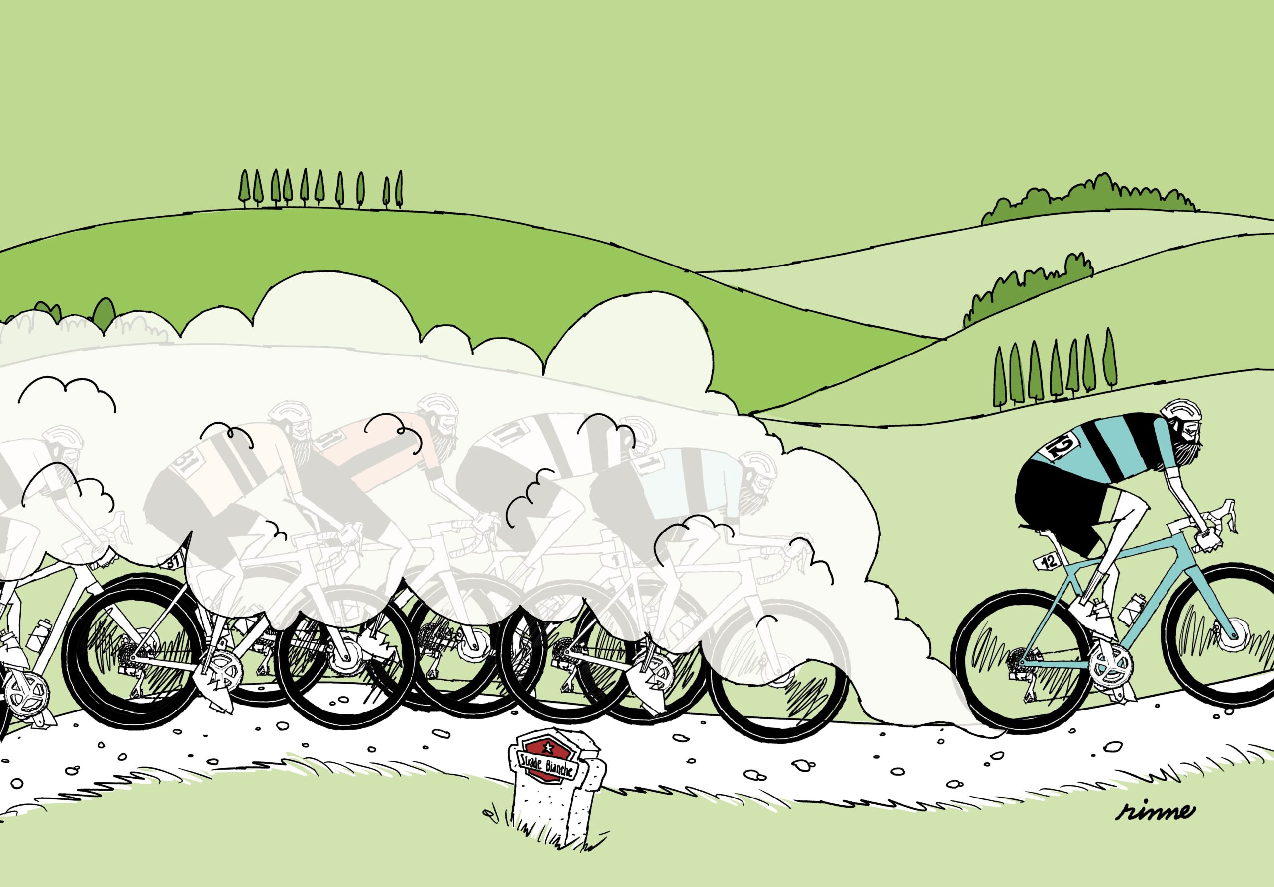 UNCLE RINNE フレーム付きアートプリント -- Strade Bianche