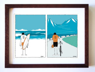 UNCLE RINNE フレーム付きアートプリント -- Surf and Mountain