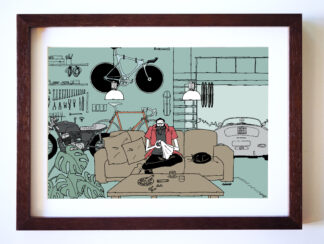 UNCLE RINNE フレーム付きアートプリント -- The Garage