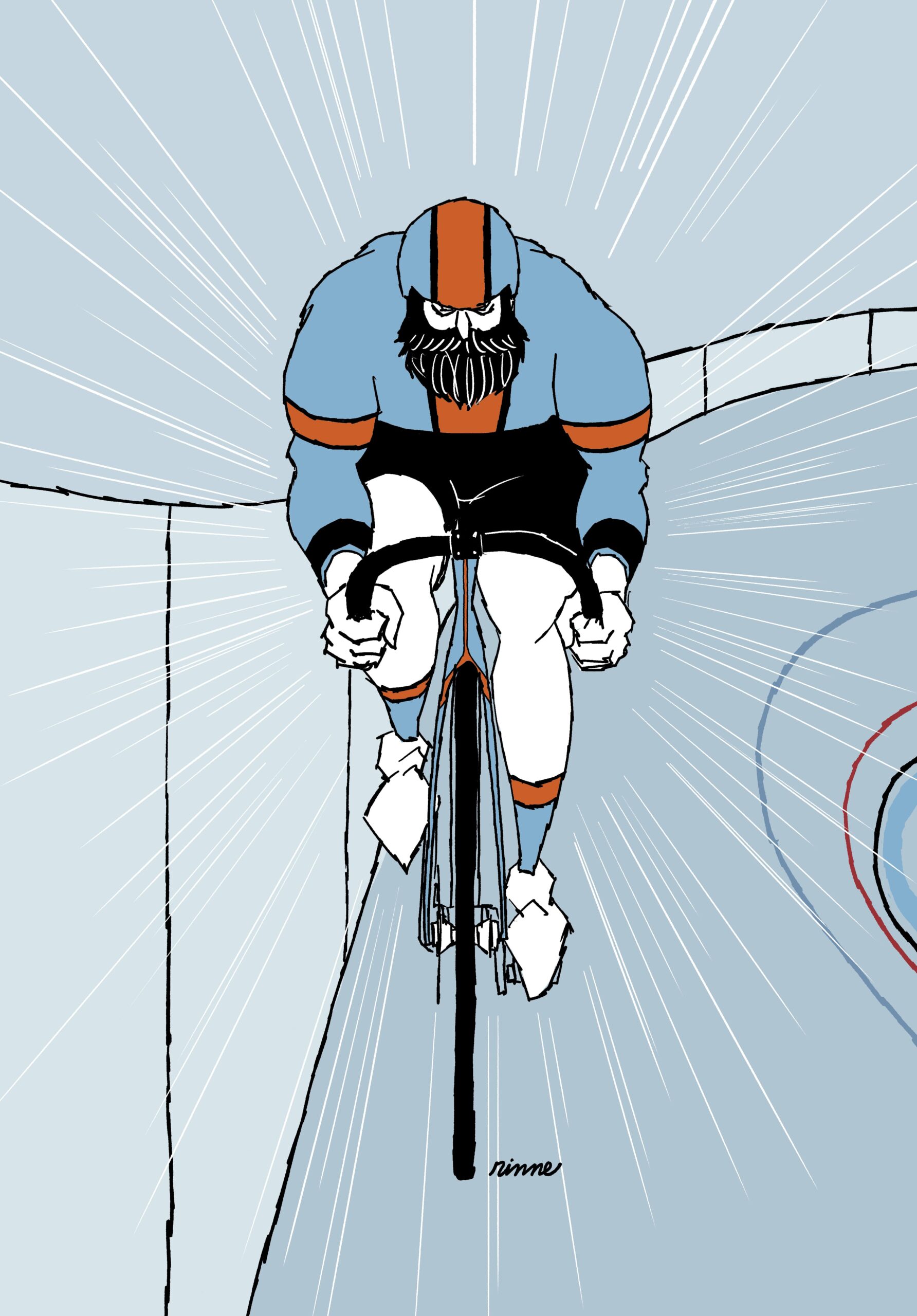 UNCLE RINNE フレーム付きアートプリント -- Track racer